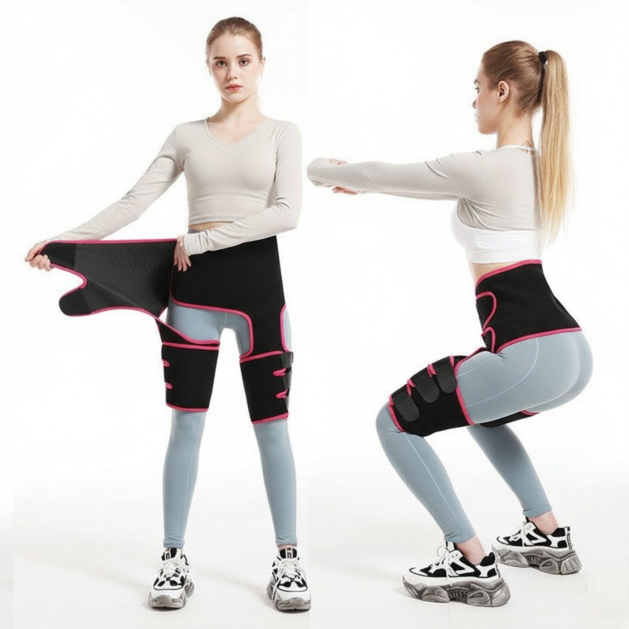 حزام رياضي حرار قابل للتعديل للنحت 3×1 – خصر + أفخاذ + أرداف الصورة 3