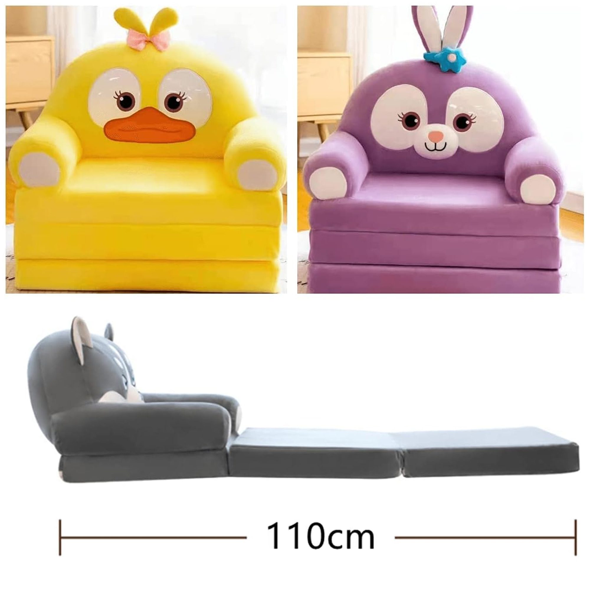 كرسى و أريكة للأطفال مع مسند يد 2 فى 1 الصورة 6