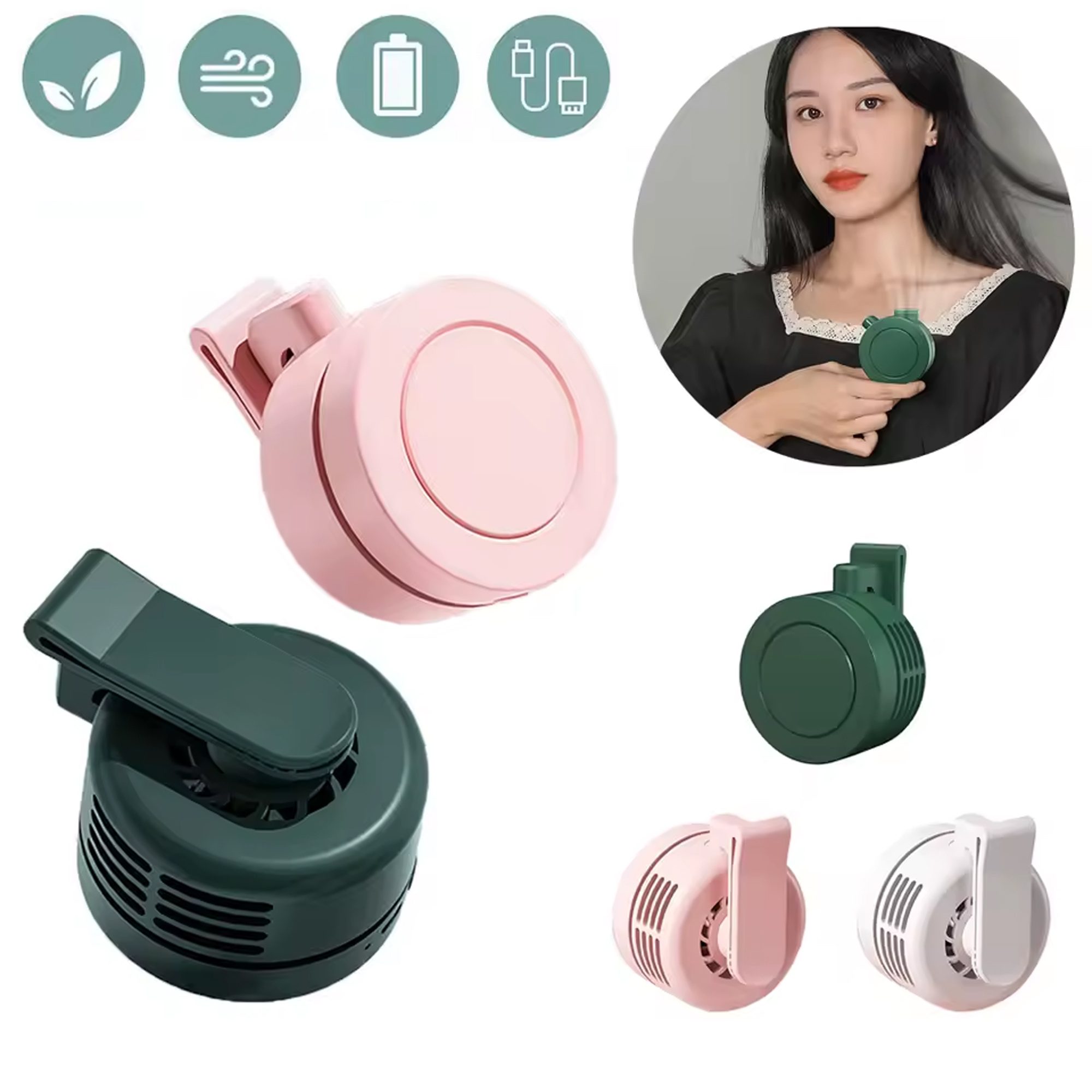 مروحة الملابس لتبريد الجسم الصورة 2