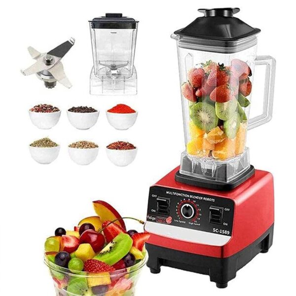 الخلاط الالماني  والمطحنة +مفرمة لحوم  3 لتر + العصارة الكهربائية Denx بضمان عامين