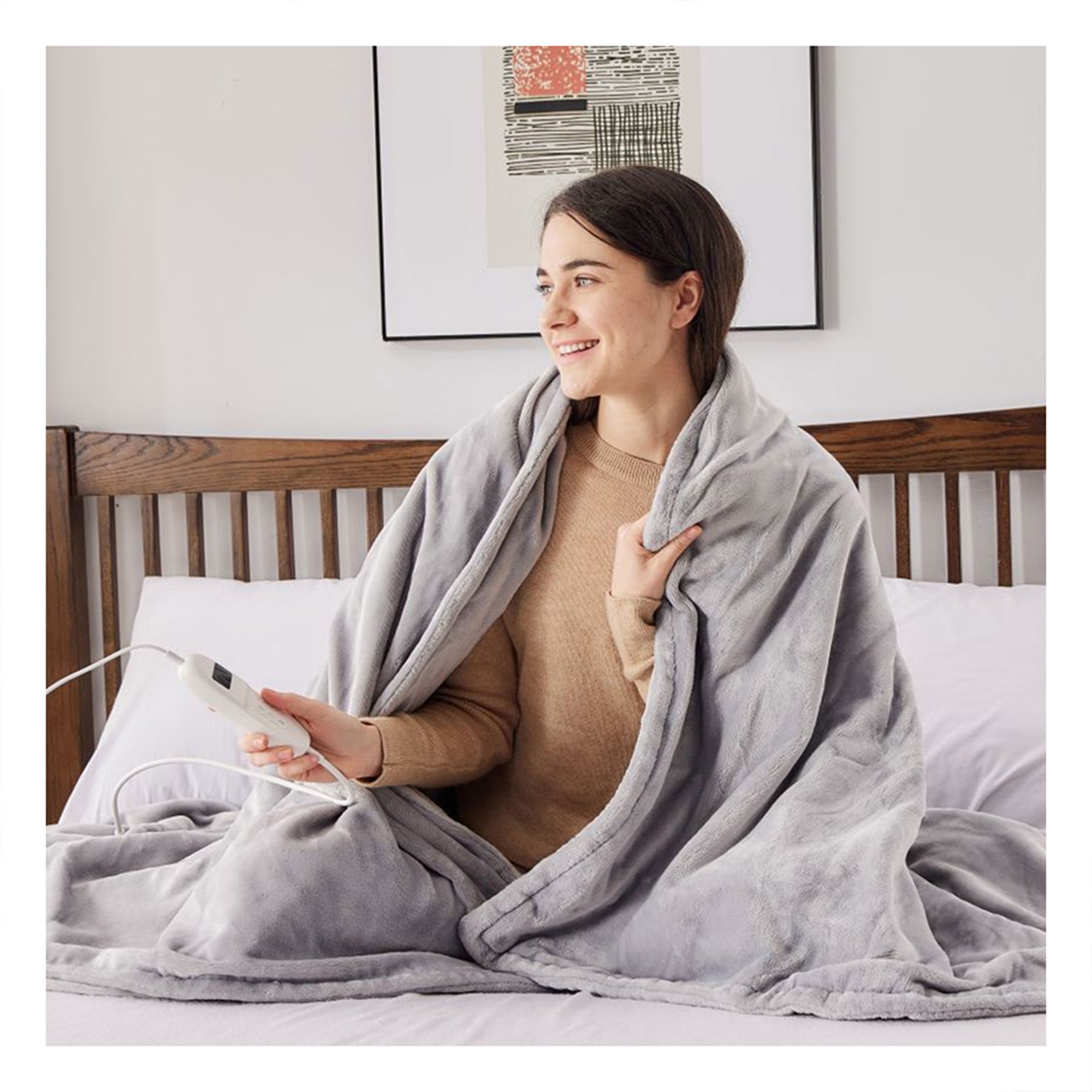 بطانية حرارية كهربائية فاخرة مقاس 200 × 150 سم الصورة 6