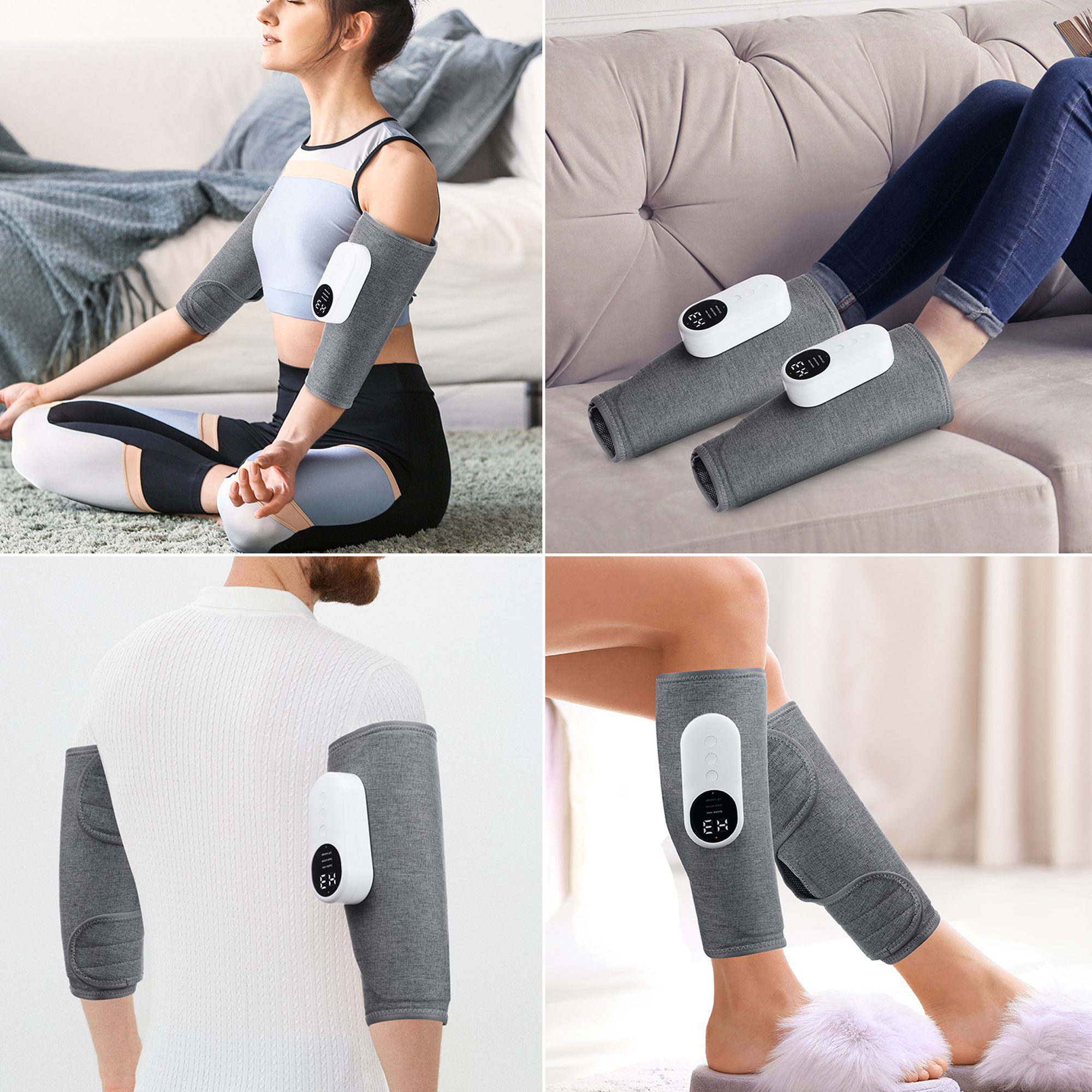جهاز تدليك وتدفئة الساق والذراع بضغط الهواء (قطعتين) الصورة 3