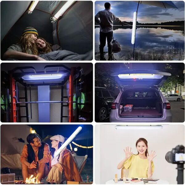 • فانوس تخييم قابل لاعادة الشحن والنفخ