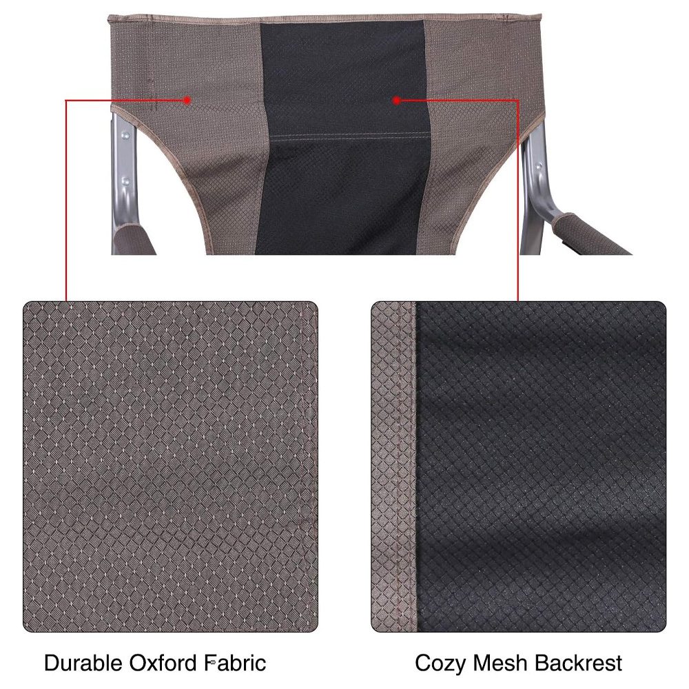 عرض حبتين كرسي بمسند قابل للطي للتخييم الصورة 2