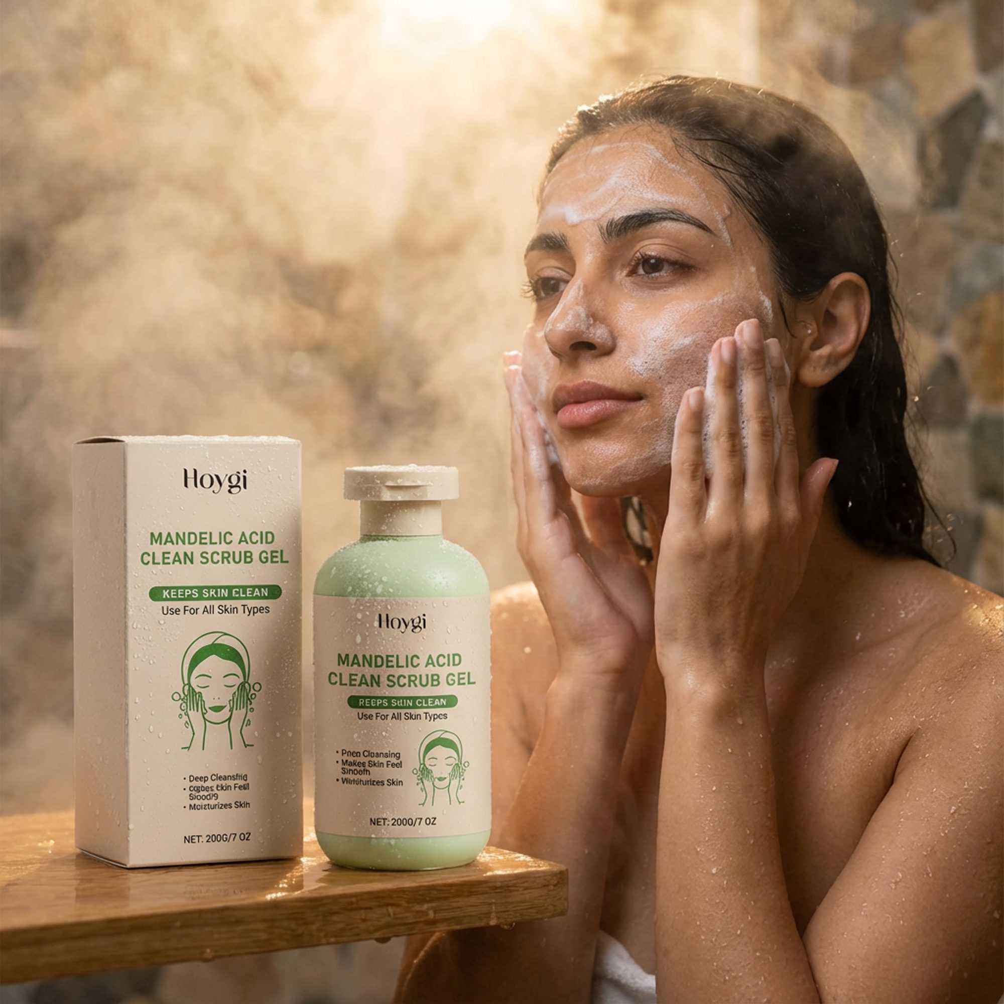 الجل الصيني للجسم لتقشير لطيف لإزالة الجلد الميت وفتح المسام مع الترطيب الصورة 2