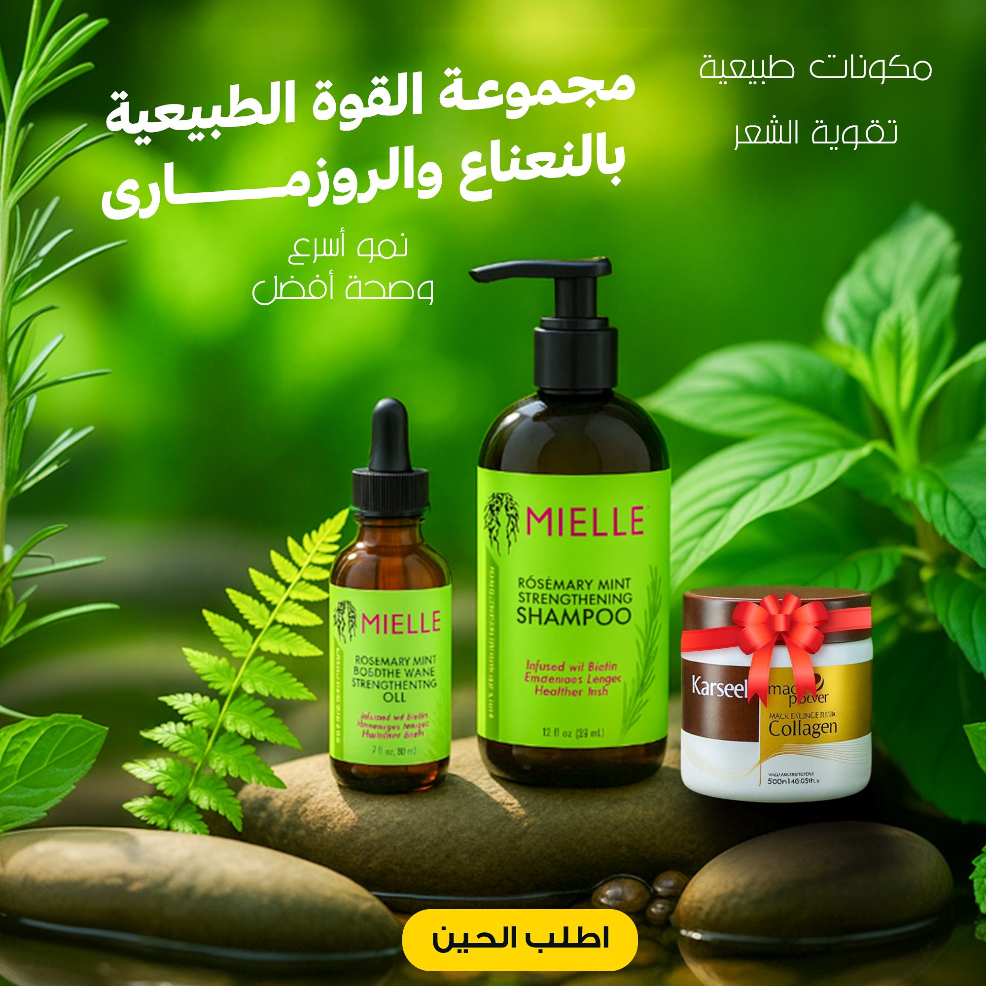 مجموعة القوة الطبيعية بالنعناع والروزمارى