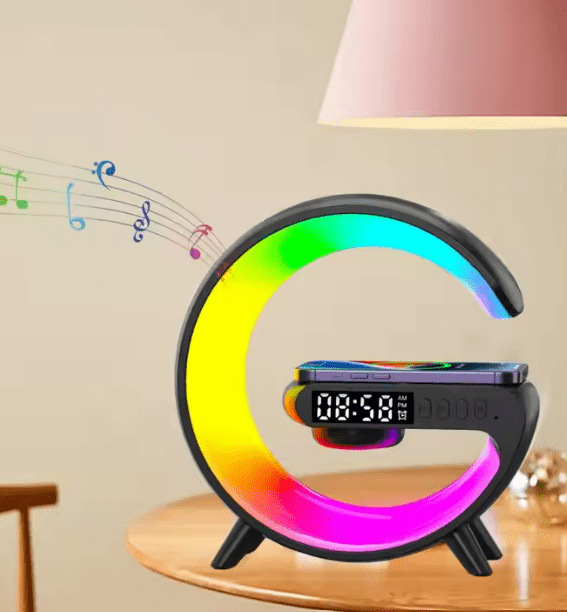 سماعة و شاحن لاسلكي مزود ب ليد الصورة 4