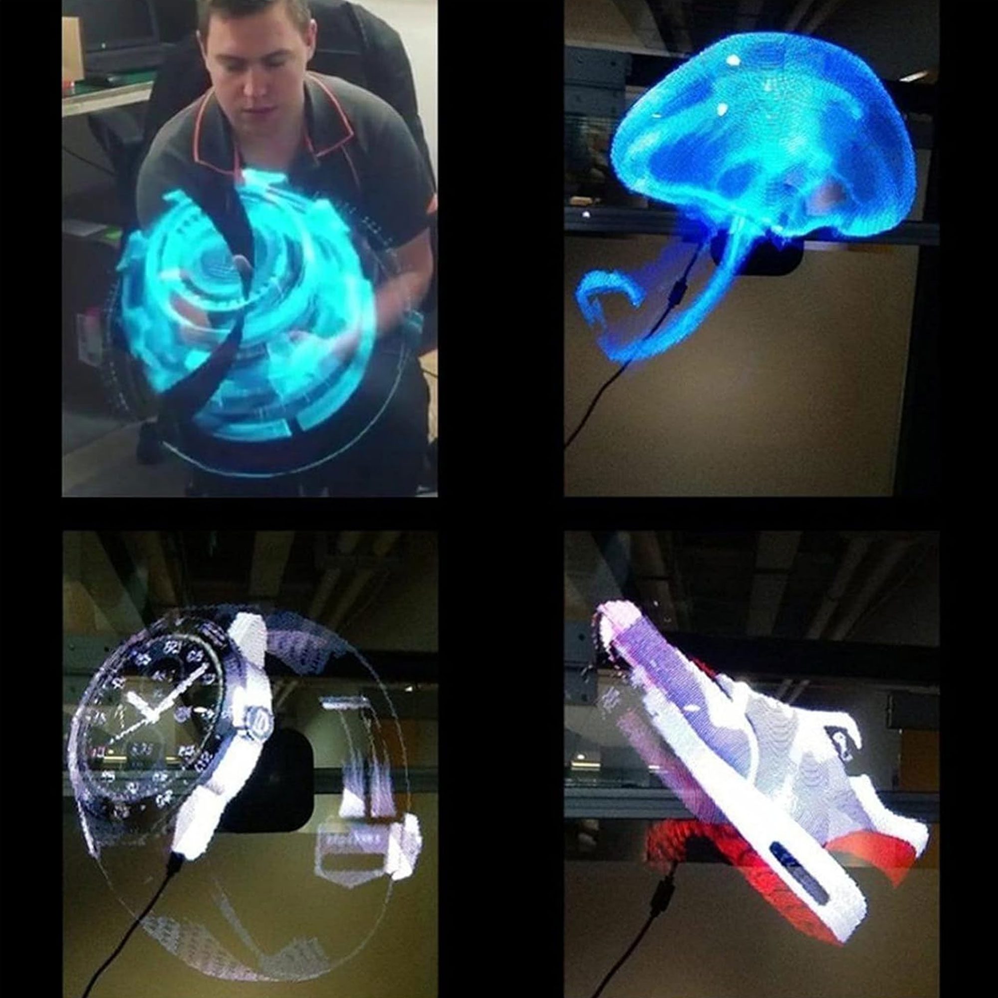 مروحة مضيئة لعرض المجسمات والصور ثلاثية الابعاد الصورة 2