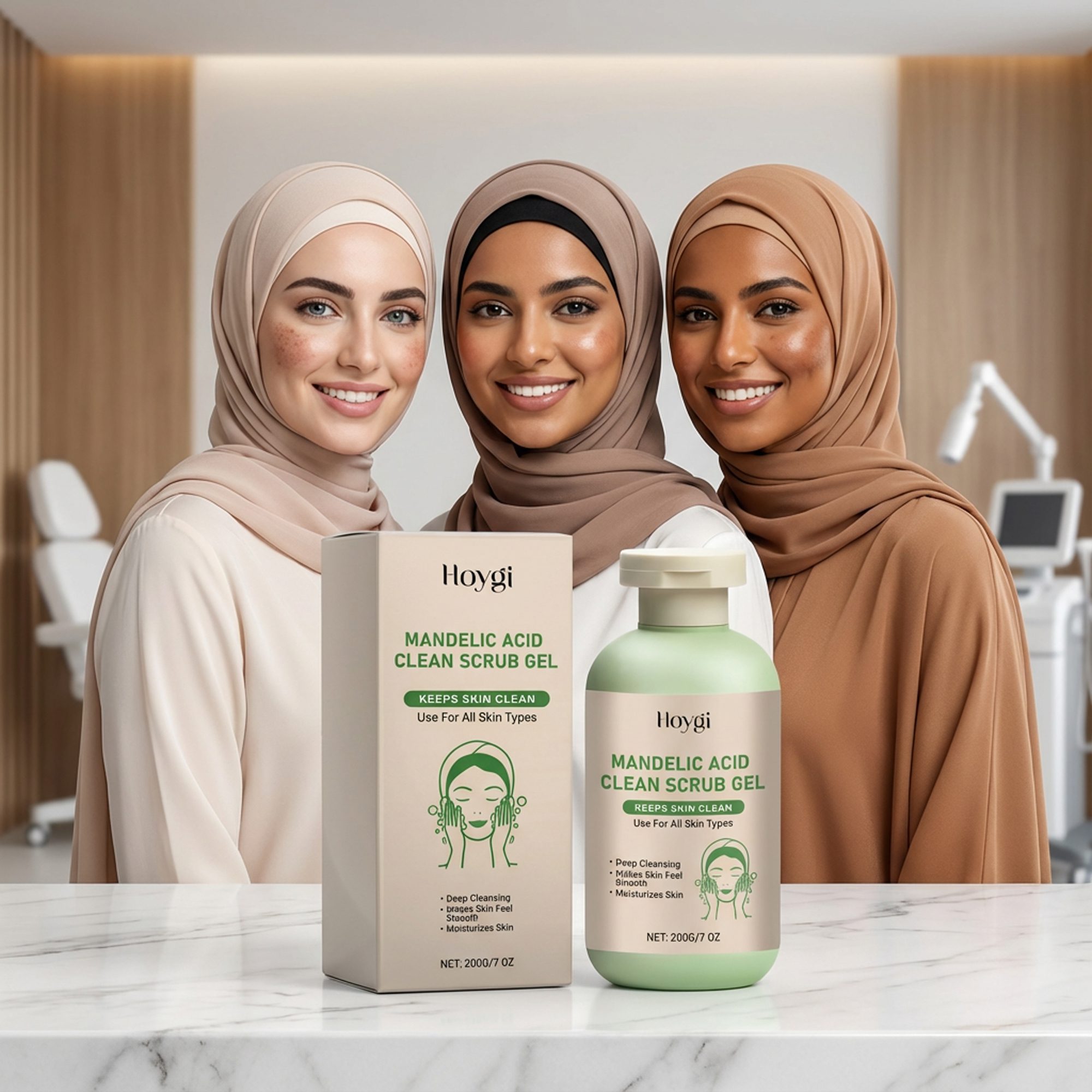 الجل الصيني للجسم لتقشير لطيف لإزالة الجلد الميت وفتح المسام مع الترطيب الصورة 6