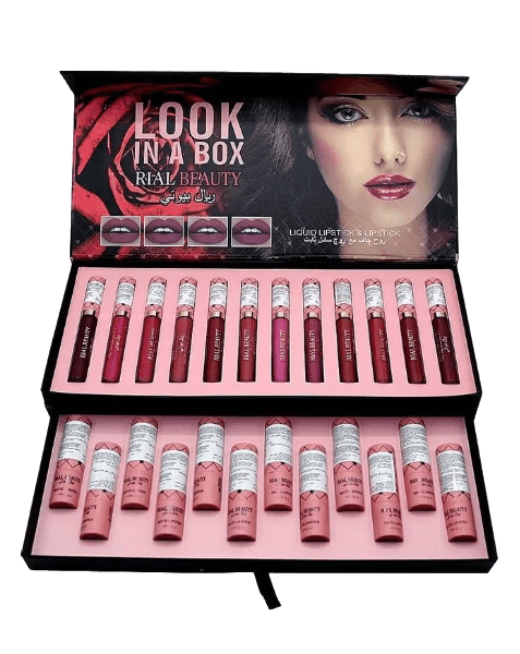 • محموعة رويال بيوتي 24 احمر شفاة