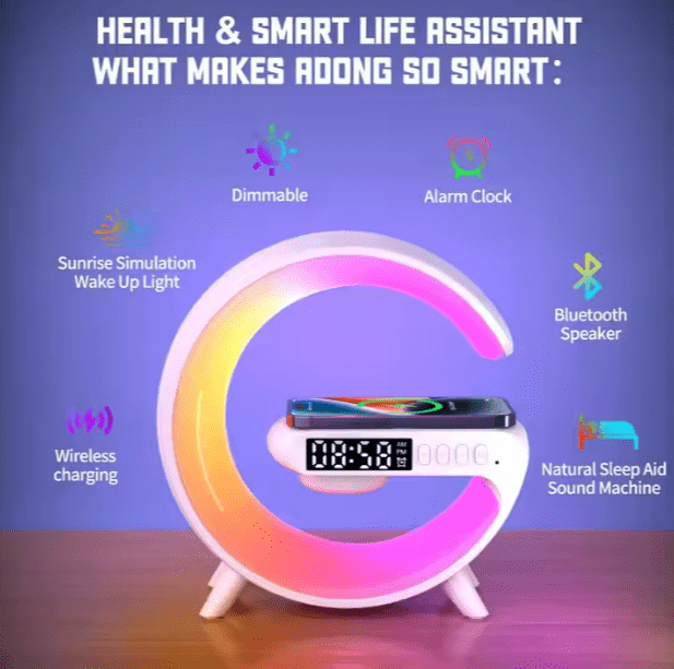 سماعة و شاحن لاسلكي مزود ب ليد الصورة 3