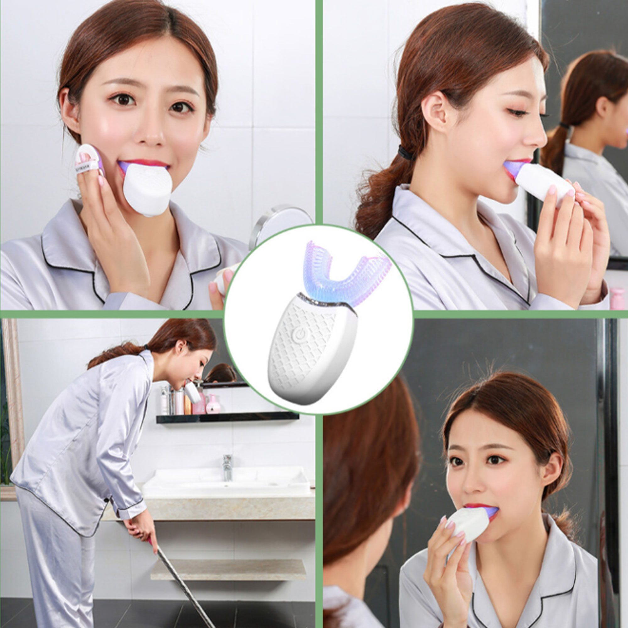 جهاز تنظيف الأسنان الأوتوماتيكى + جل التبييض الفورى الصورة 4