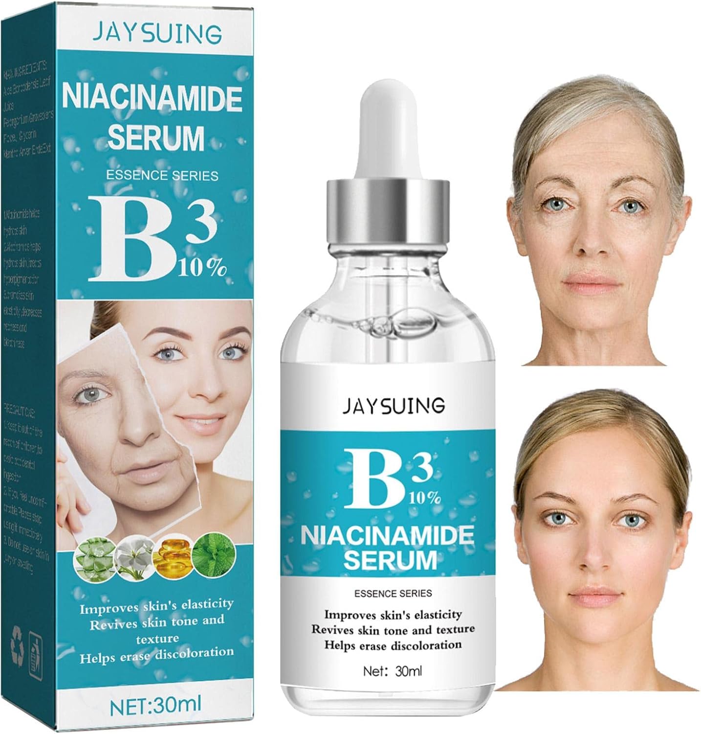 نضارة البشرة (سيروم الحلزون الكوري كوزيركس, سيروم النياسيناميد لعلاج الشيخوخة, كريم كلينج اتجاعيد الوجه هدية) الصورة 3