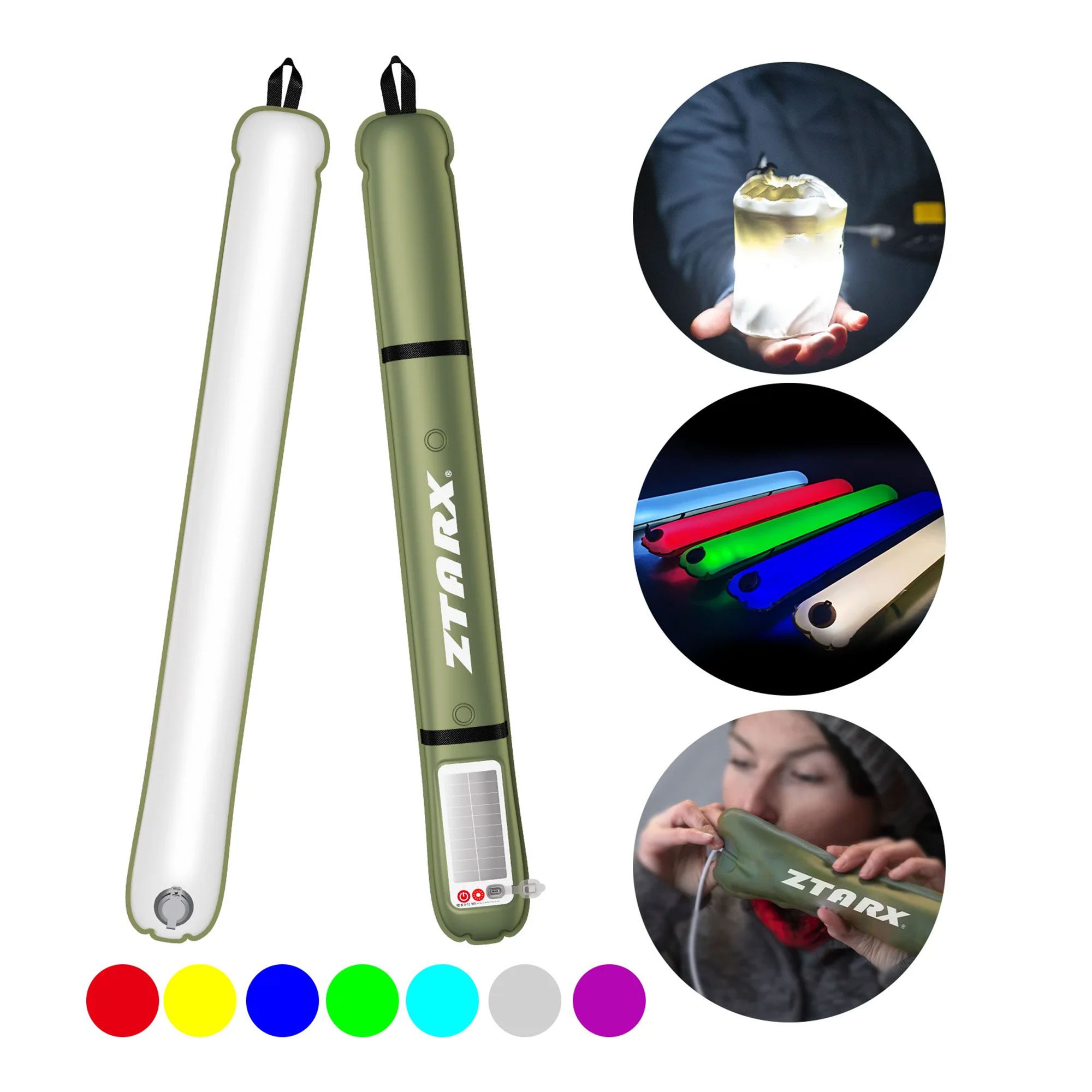 • فانوس تخييم قابل لاعادة الشحن والنفخ الصورة 3