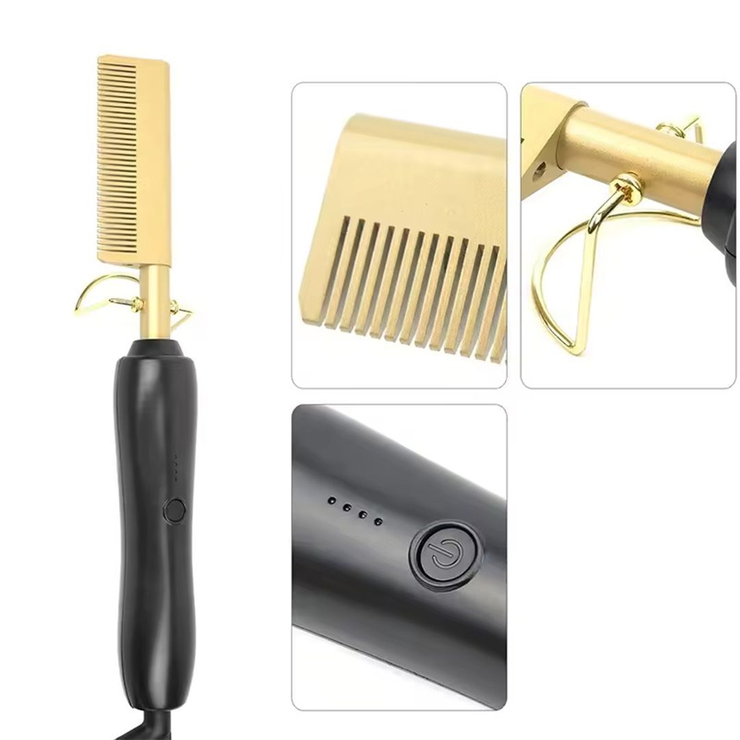 ماكينة الحلاقة المتكاملة من Denx ضمان عامين+مشط فرد شعراللحية المجعد القوي الصورة 5