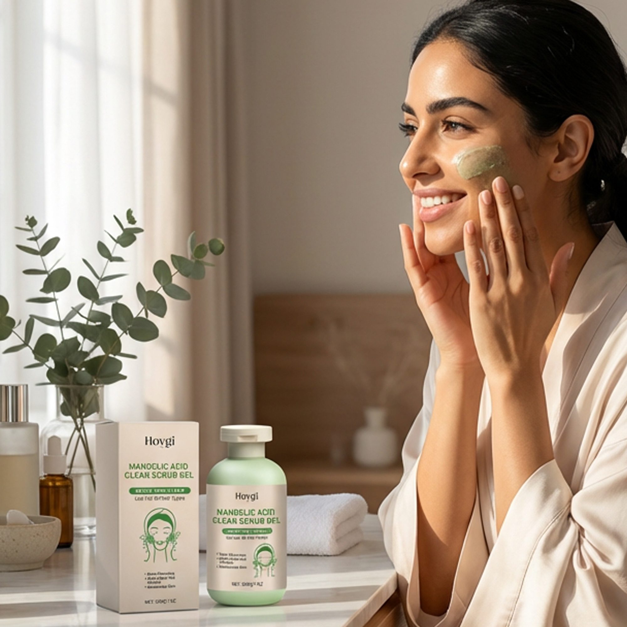 الجل الصيني للجسم لتقشير لطيف لإزالة الجلد الميت وفتح المسام مع الترطيب الصورة 5