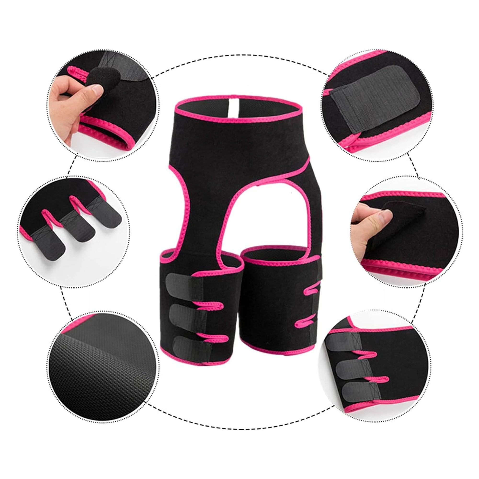 حزام رياضي حرار قابل للتعديل للنحت 3×1 – خصر + أفخاذ + أرداف الصورة 7