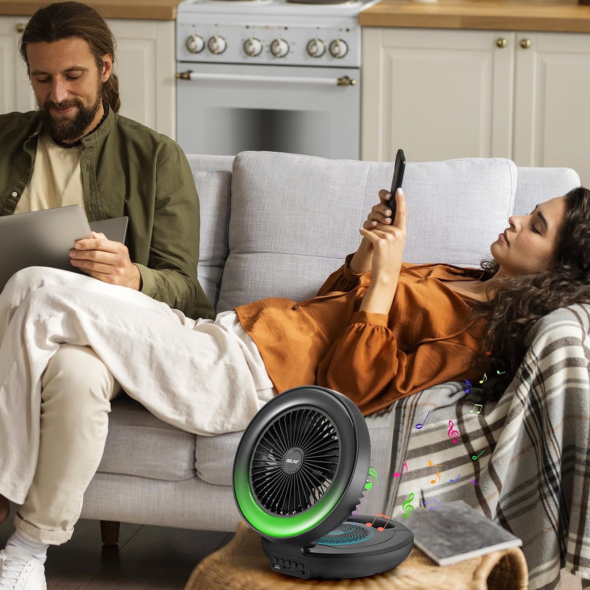 مروحة و مكبر صوت محمولة الصورة 10