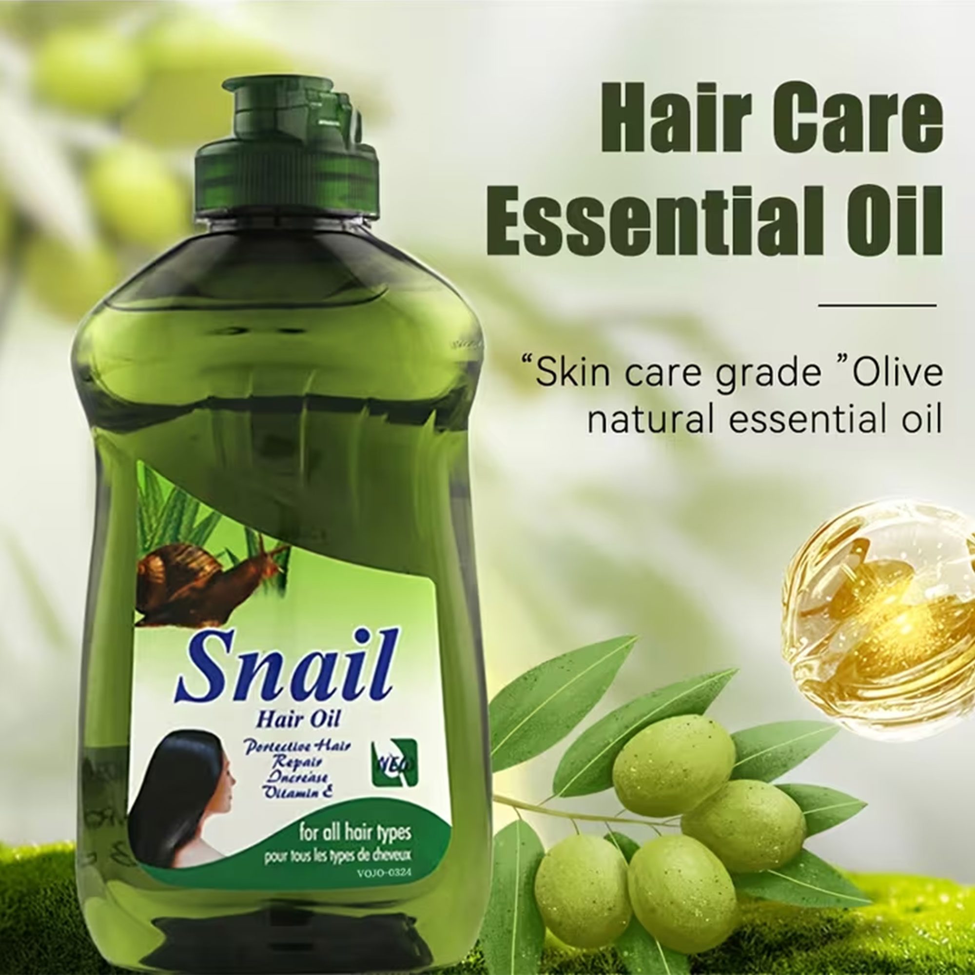 زيت شعر الحلزون مع خلاصة الصبار ومخاط الحلزون الصورة 5