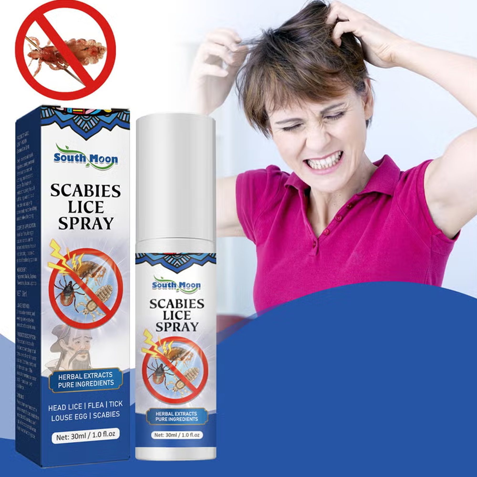 بخاخ علاج فعال للقمل امن للاطفال والكبار الصورة 2