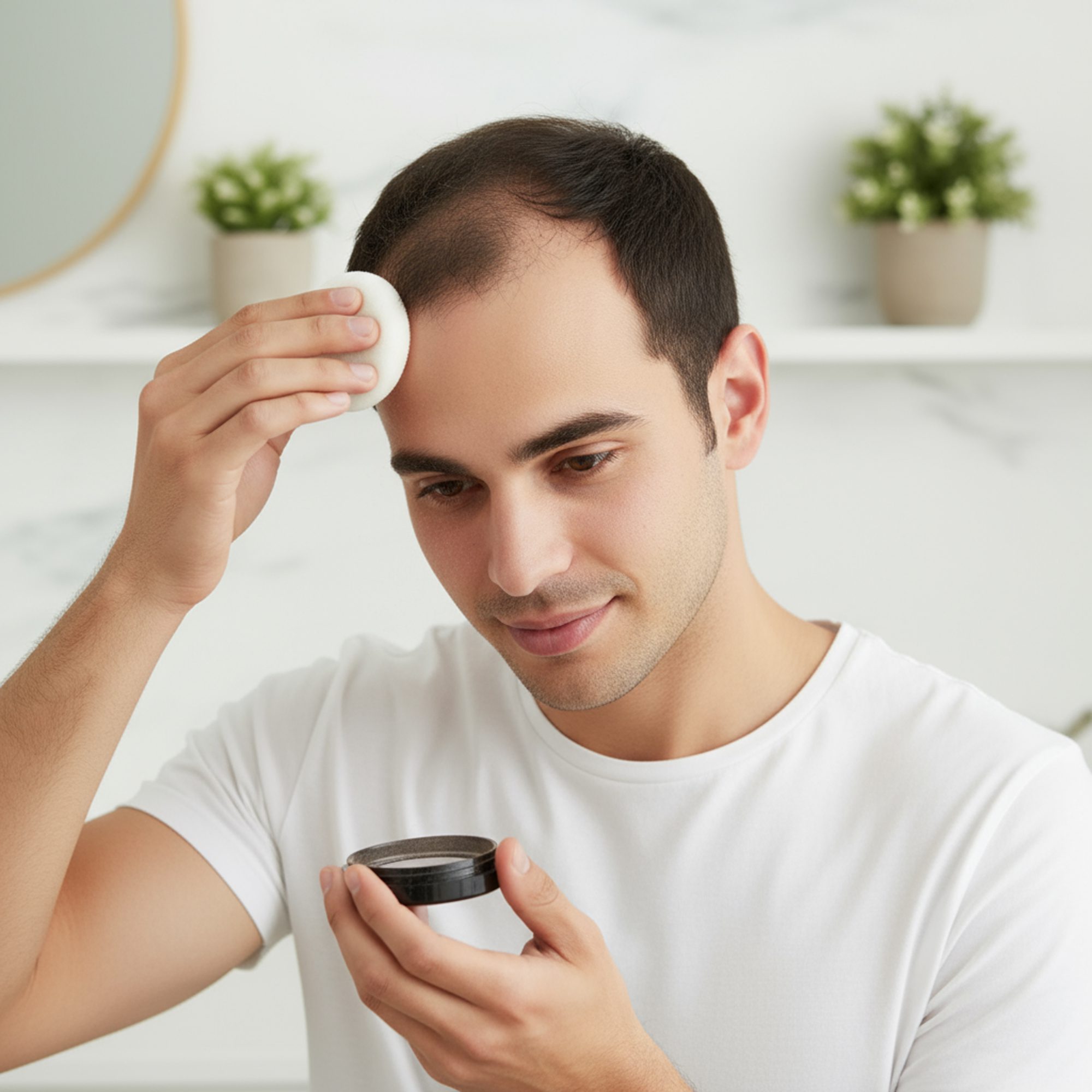 بودرة لتكثيف وإخفاء فراغات الشعر للرجال والنساء الصورة 6