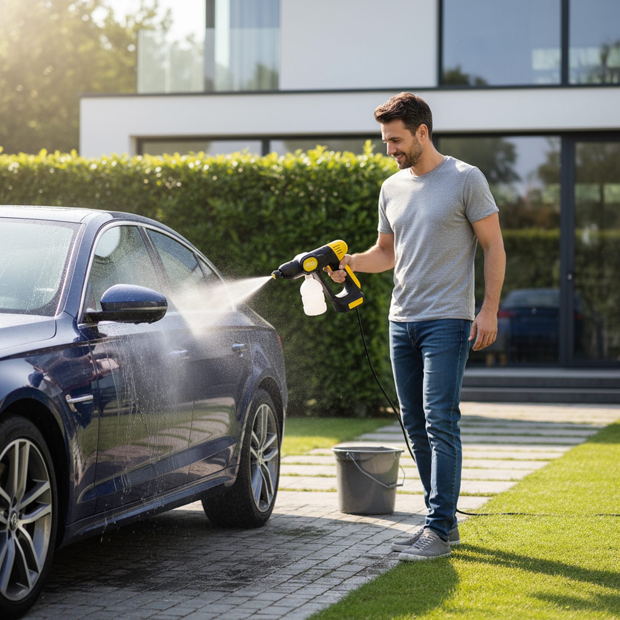 مرش غسيل السيارات بضغط عالي DENX بقوة 180W 20000 بضمان عامين الصورة 4