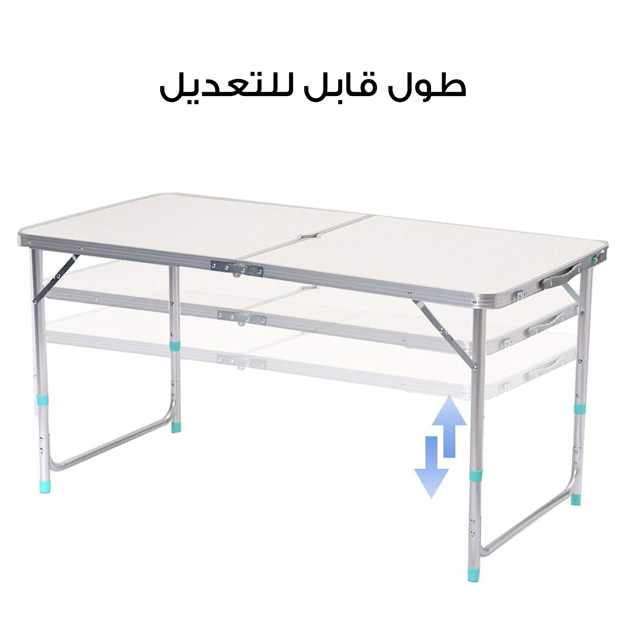 • مجموعة طاولة تخييم قابلة للطي مع كراسي الصورة 7