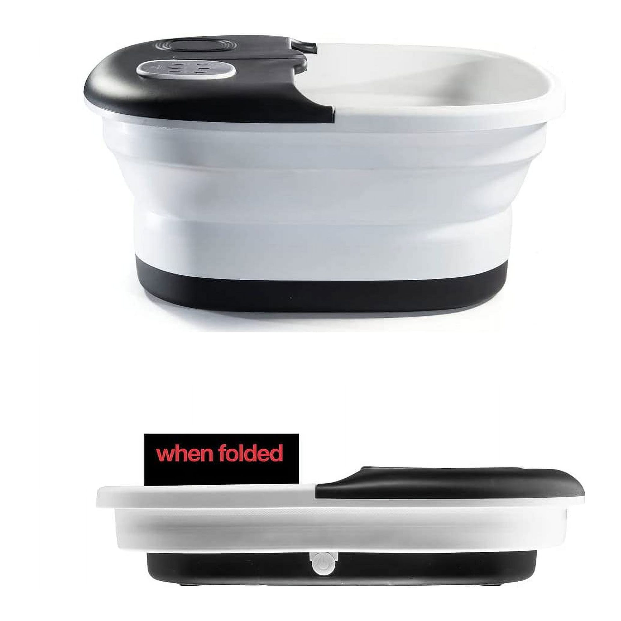 جهاز سبا القدم المنزلي القابل للطي بالتدفئة والفقاعات والمساج الصورة 3