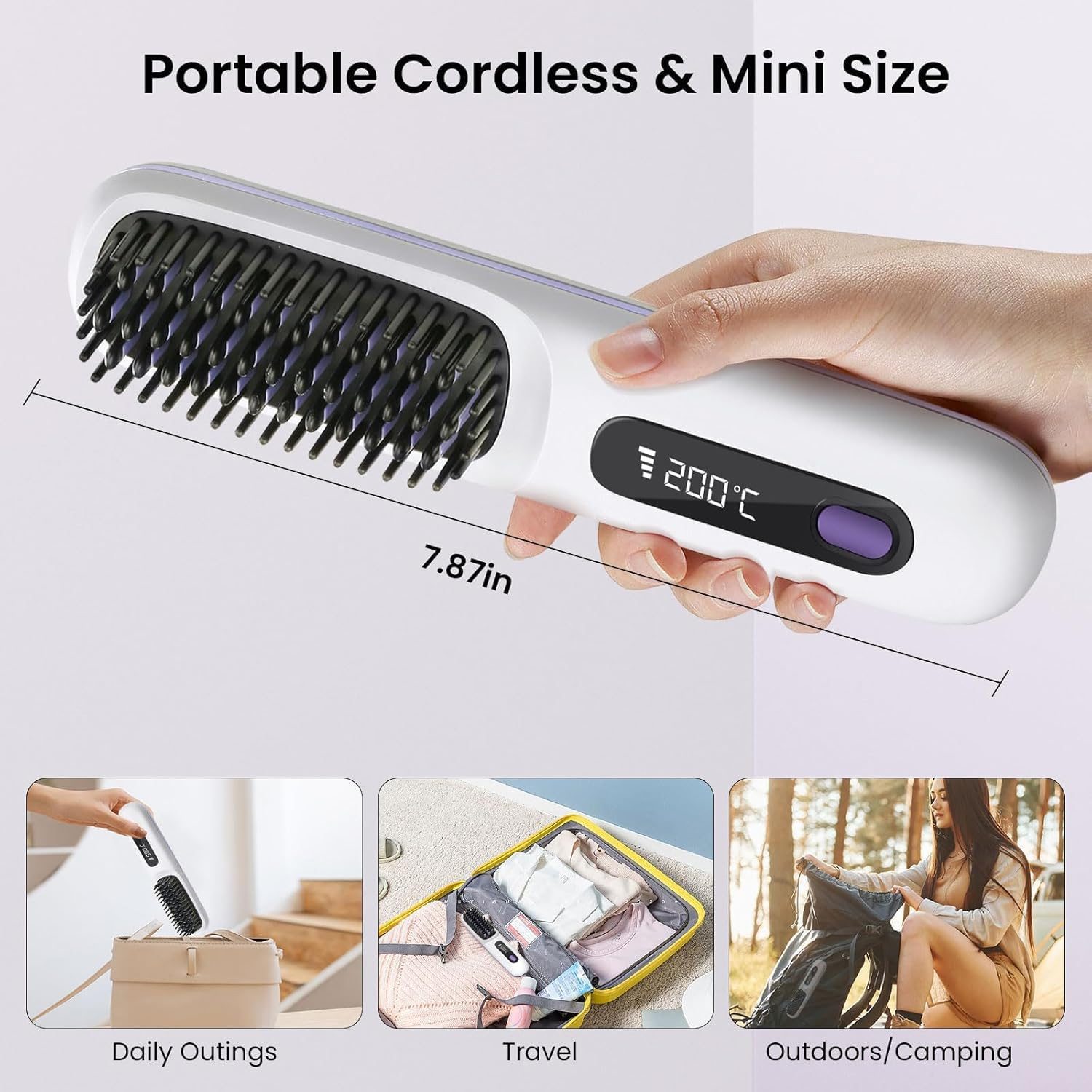 فرشاة فرد وتنعيم الشعر المحمولة DENX , ضمان سنتين الصورة 2