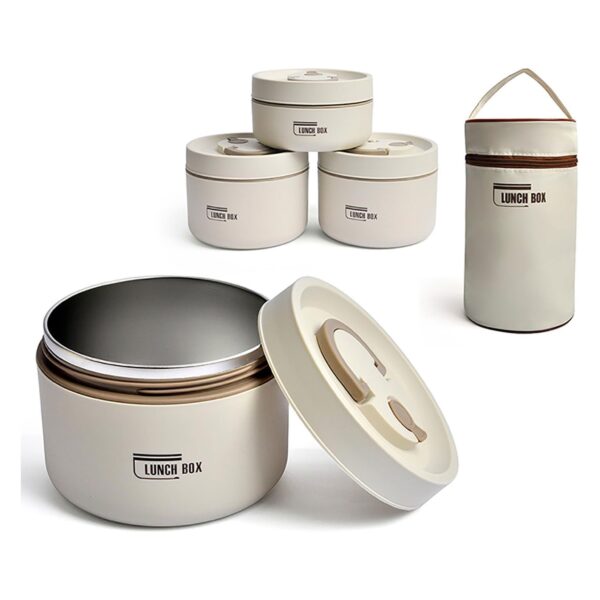 3 قطع لانش بوكس حرارى مع شنطة هدية