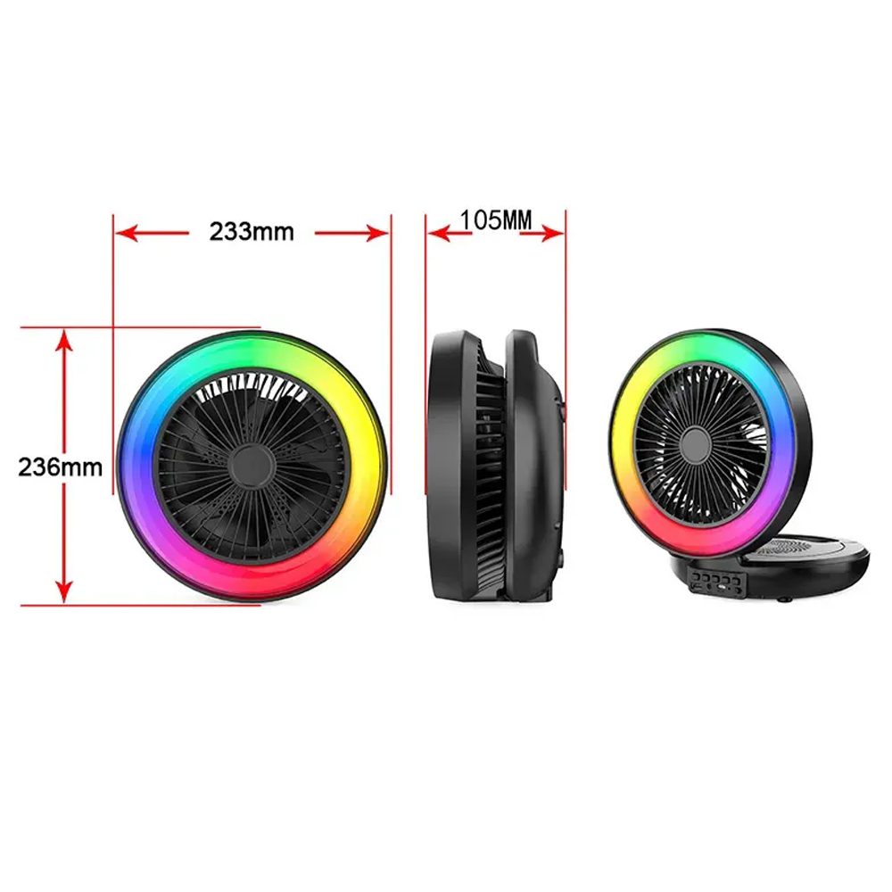 مروحة و مكبر صوت محمولة الصورة 3