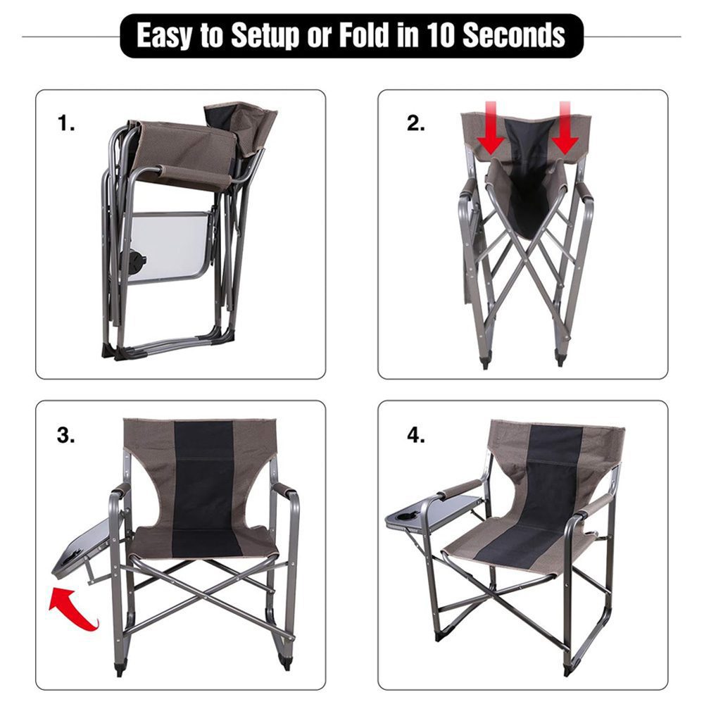 عرض حبتين كرسي بمسند قابل للطي للتخييم الصورة 4