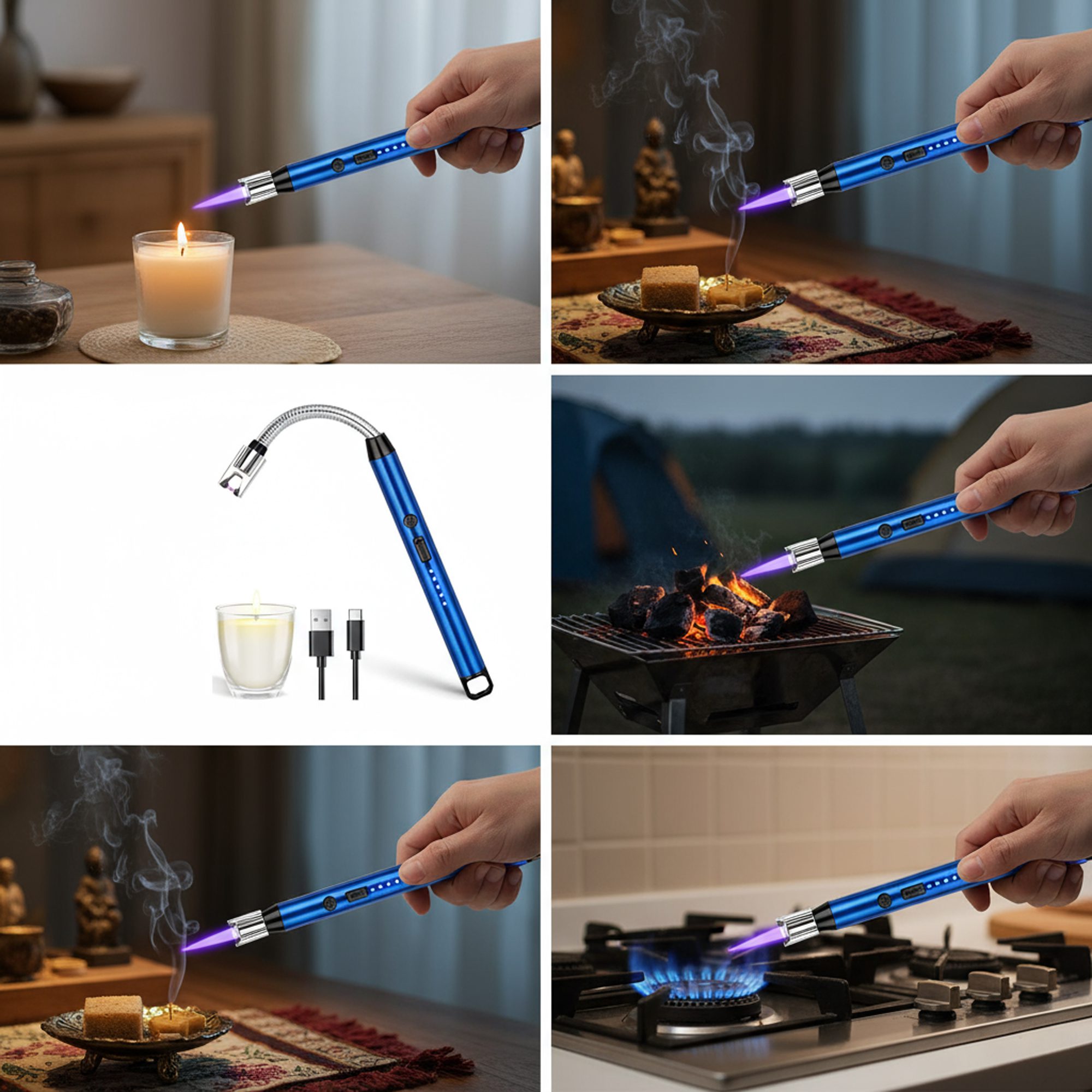 قدّاحة لهب إلكترونية حديثة قابلة لإعادة الشحن الصورة 5