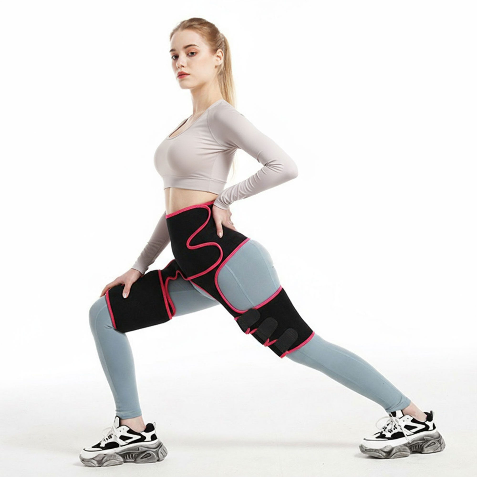 حزام رياضي حرار قابل للتعديل للنحت 3×1 – خصر + أفخاذ + أرداف الصورة 4