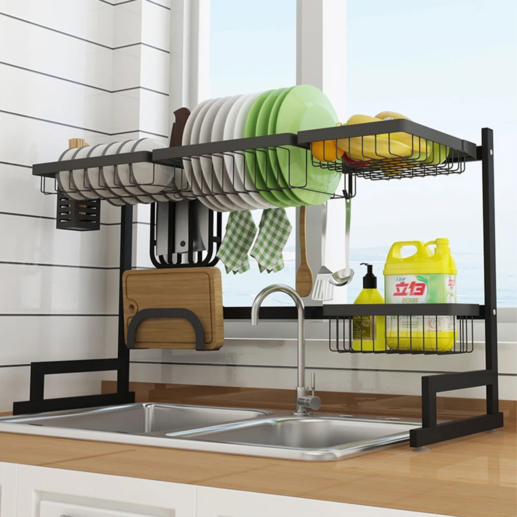 • منظم ومجفف الصحون مقاوم الصدا الصورة 3