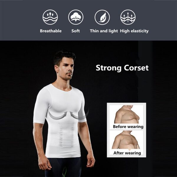 مشد الجسم للرجال باكمام قصيرة ٢XL