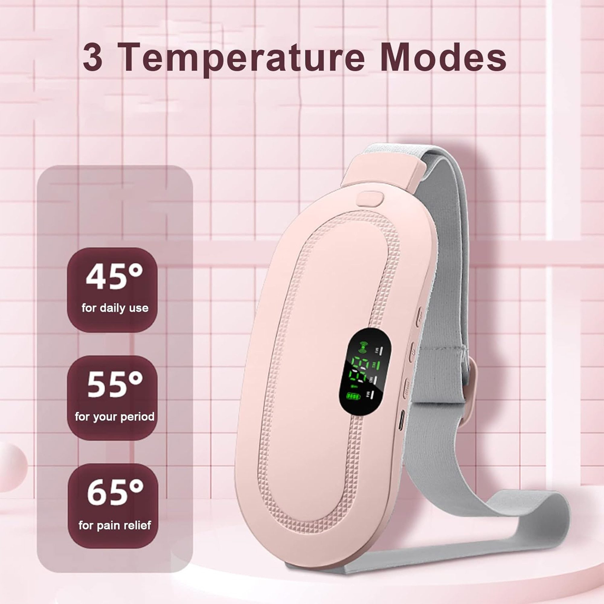 حزام تدفئة البطن الكهربائي المحمول الصورة 2