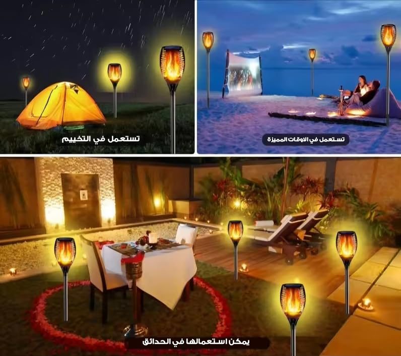 عمود إضاءة شعلة الأكبر حجما يعمل بالطاقة الشمسية الصورة 3