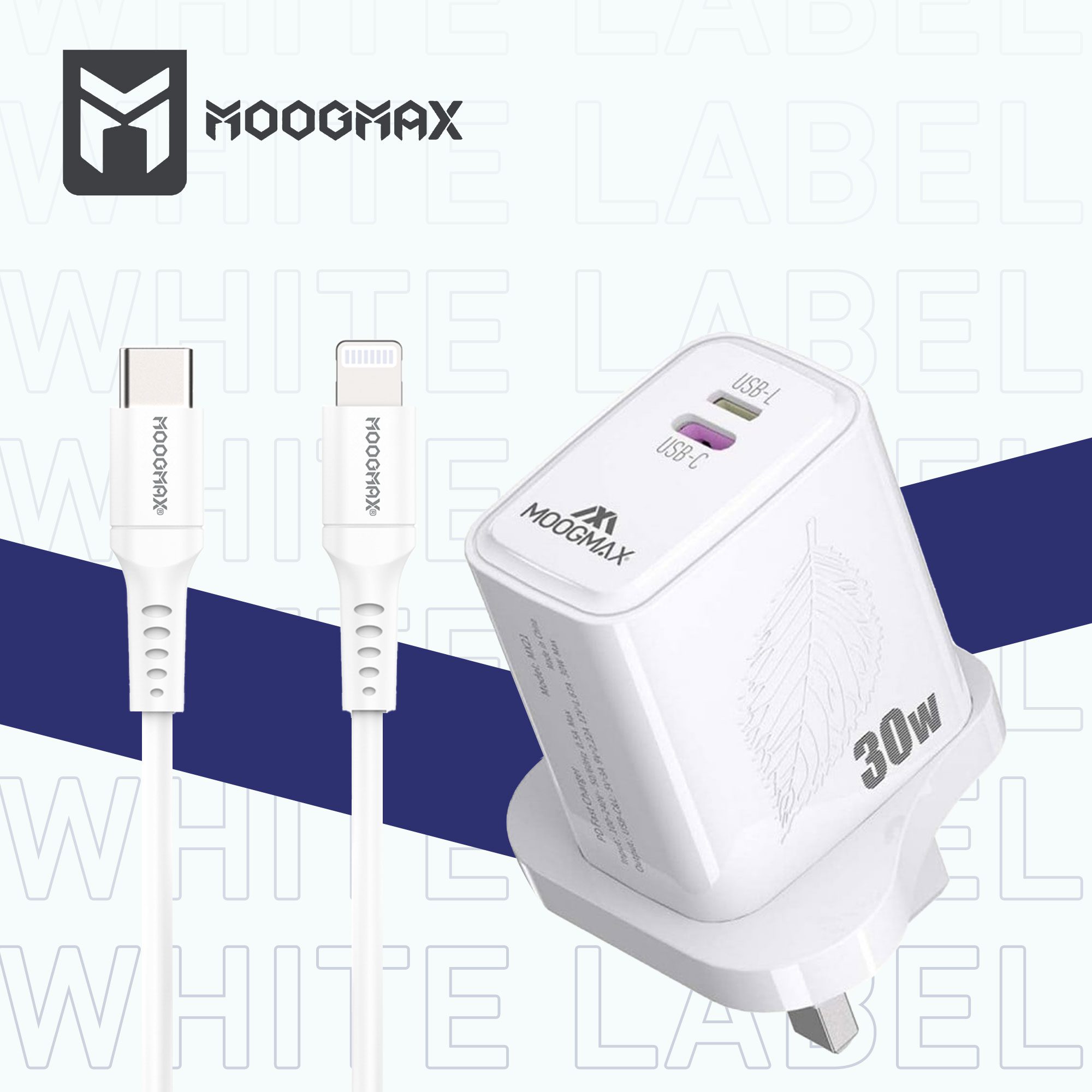 • رأس شاحن + كابل معتمد من أبل للشحن السريع (ضمان عامين) الصورة 3