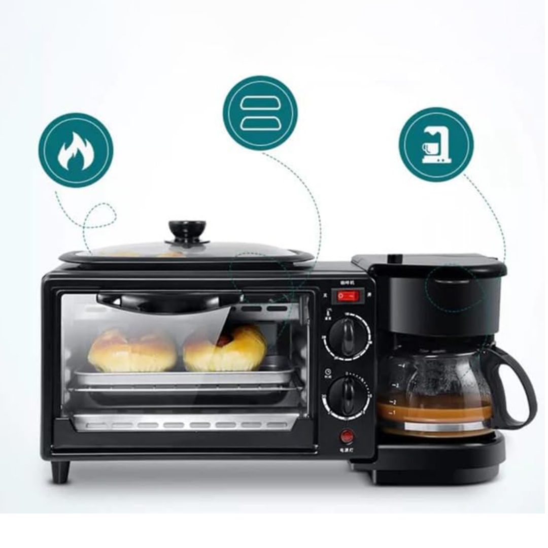 ميكروويف وقلاية وصانعة قهوة إلماني 3 في 1 سيلفر كريست