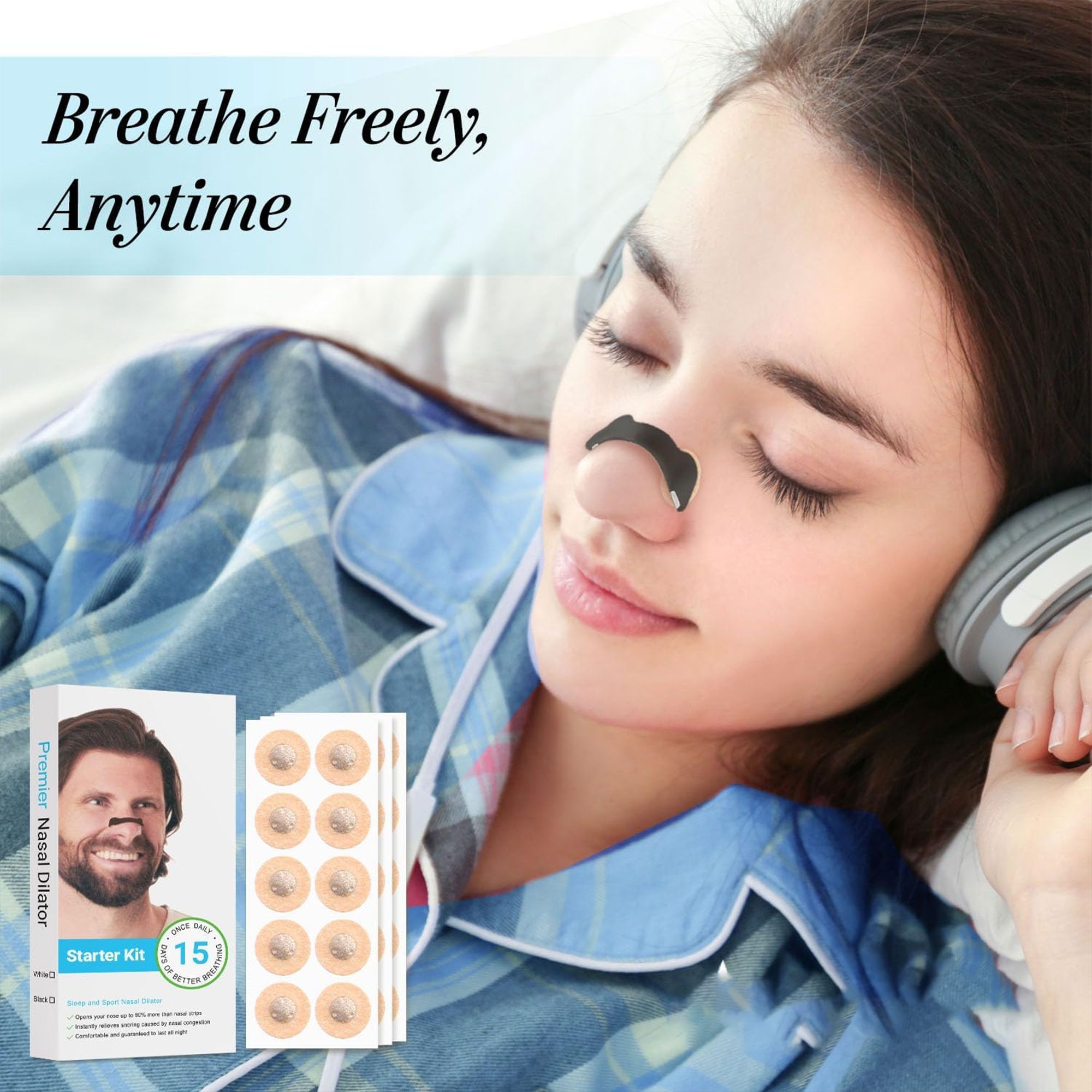 شرائط أنف لتحسين التنفس للرجال والنساء الصورة 2